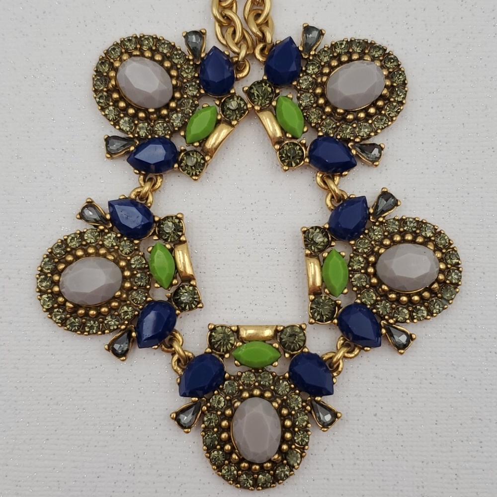 J. Crew Blue & Green Statement Necklace - Picture 4 of 8